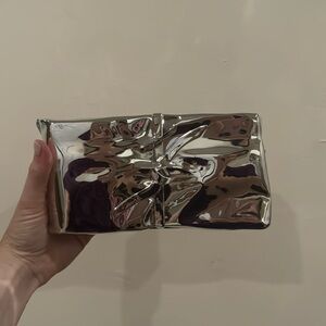 Zara Silver Metallic Clutch (never used still has tags!)